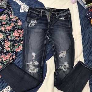 American eagle ripped jeggings